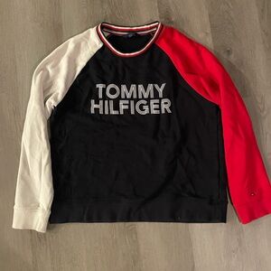 Tommy Hilfiger Black and Red Sweatshirt